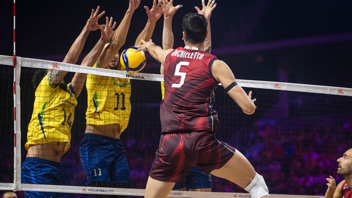 volley secondo ko per gli azzurri in nations league con il brasile finisce 2 3