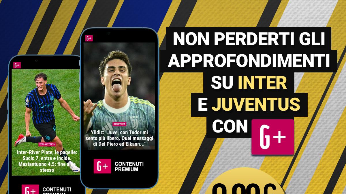 Inter e Juve trascinano la grande promozione G+: entro il 6 luglio a soli 0,99€/mese Inter e Juve trascinano la grande promozione G+: entro il 6 luglio a soli 0,99€/mese