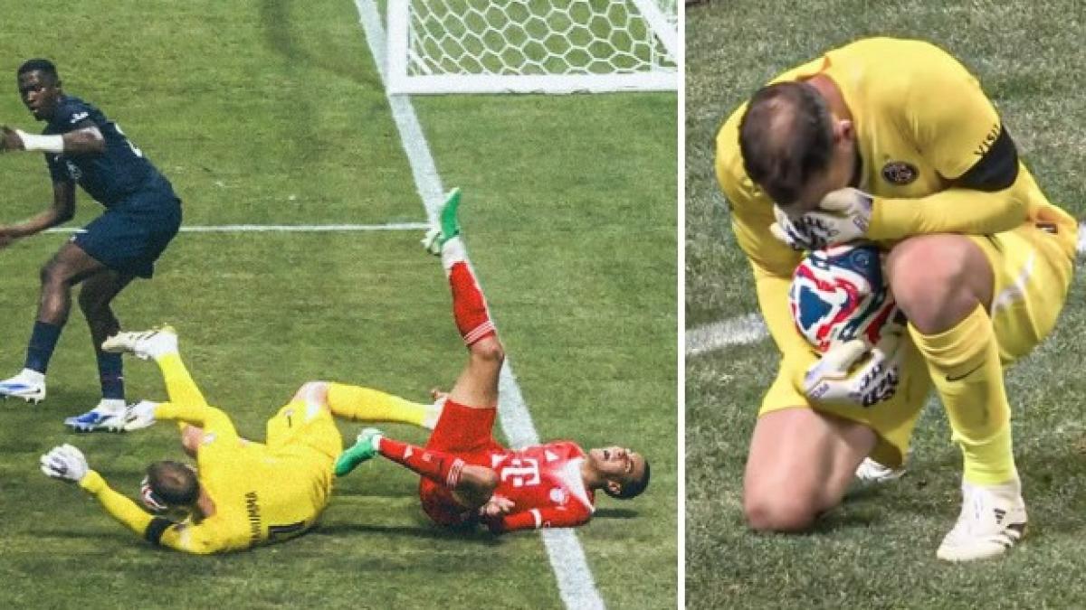 Dramma ad Atlanta: Donnarumma travolge Musiala e gli rompe la gamba, poi scoppia in lacrime Dramma ad Atlanta: Donnarumma travolge Musiala e gli rompe la gamba, poi scoppia in lacrime
