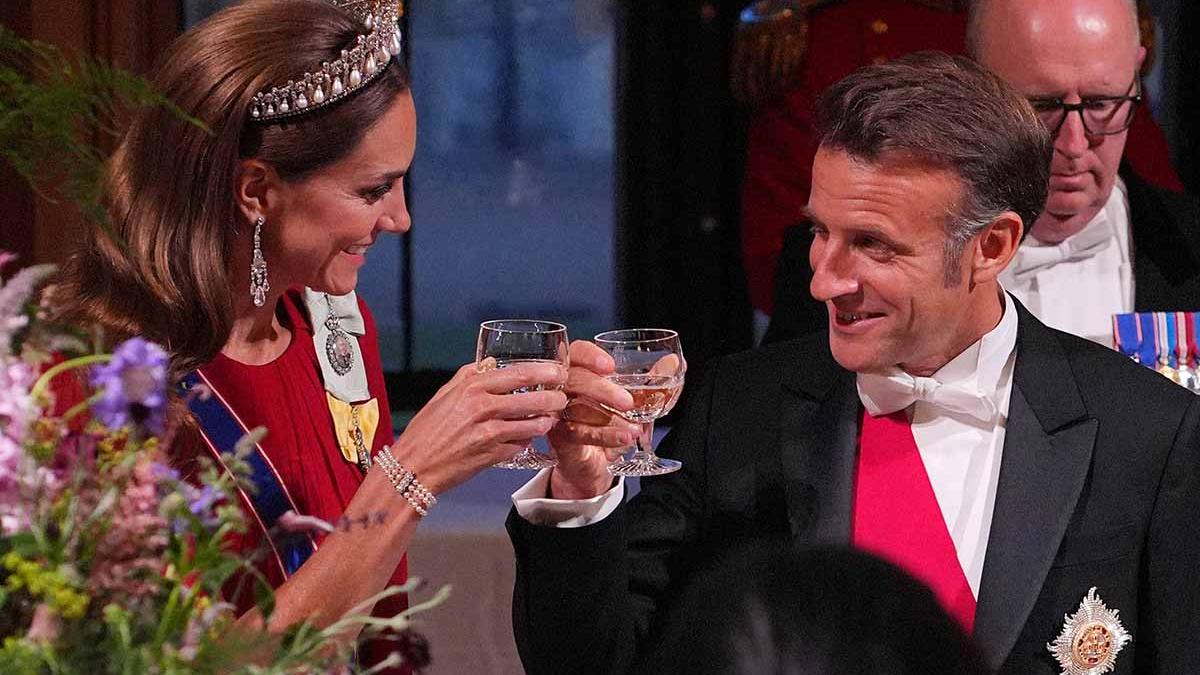 Kate Middleton e William accolgono Macron e Brigitte in visita di Stato nel Regno Unito Kate Middleton e William accolgono Macron e Brigitte in visita di Stato nel Regno Unito