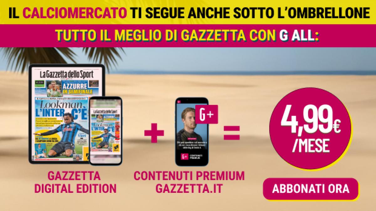 Speciale mercato, non perderti nemmeno un colpo con la promozione G ALL: solo 4,99 euro al mese