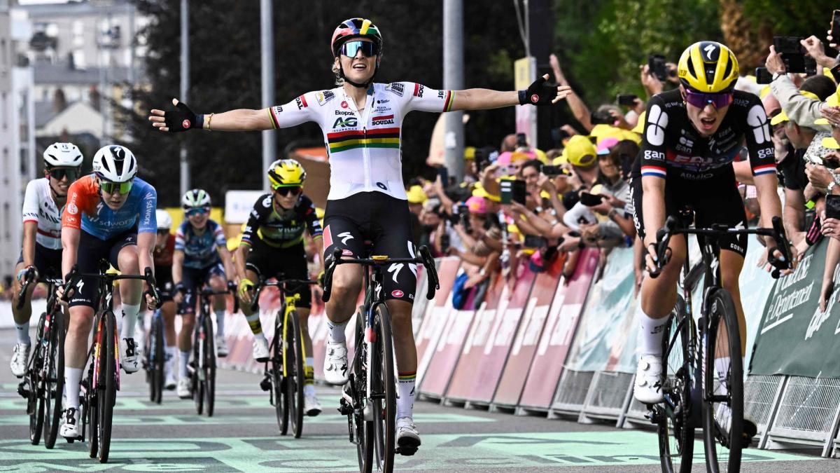 Tour donne, giornata storica per Le Court: tappa e ancora maglia gialla. Balsamo si ritira Tour donne, giornata storica per Le Court: tappa e ancora maglia gialla. Balsamo si ritira