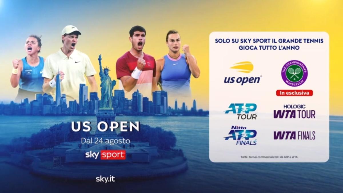 Prosegue la grande stagione del tennis su Sky: fino a sette canali per seguire gli Us Open