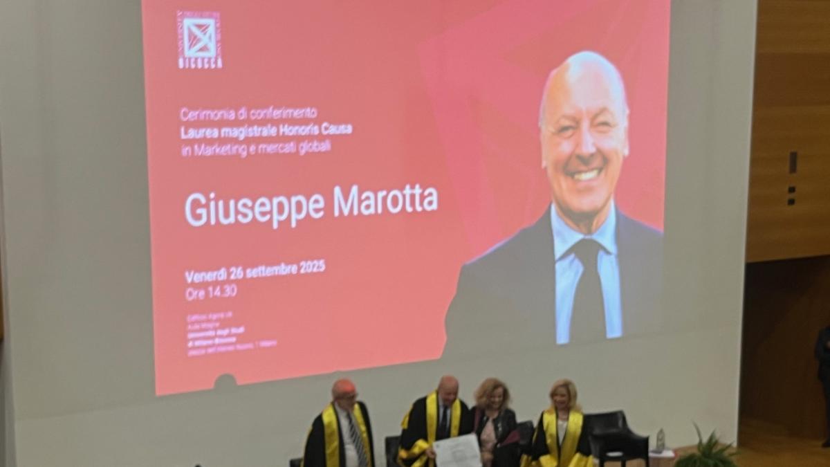 A Marotta la laurea honoris causa: "Sono sempre voluto arrivare primo. Non è arroganza ma ambizione"