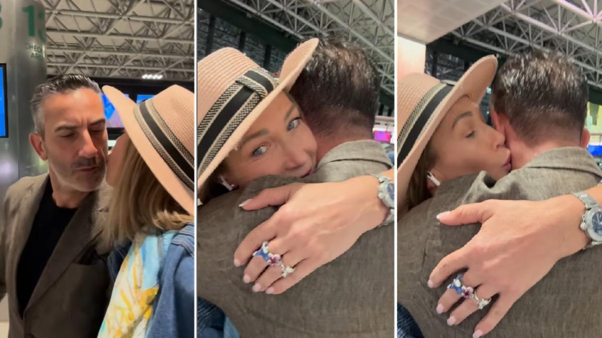 Ludmilla Radchenko e Matteo Viviani: il commovente addio in aeroporto