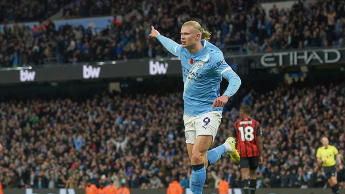 Haaland da urlo: doppietta, vittoria sul Bournemouth e meno 6 dall Haaland da urlo: doppietta, vittoria sul Bournemouth e meno 6 dall