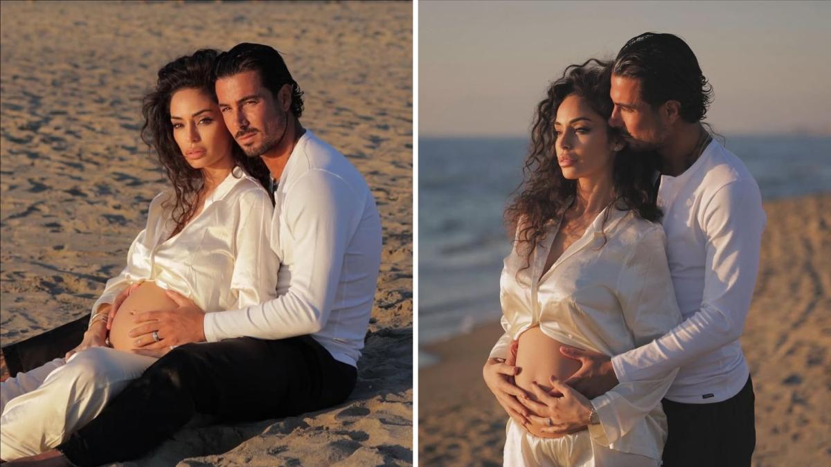 Raffaella Fico e Armando Izzo felici e innamorati: i primi scatti del pancione