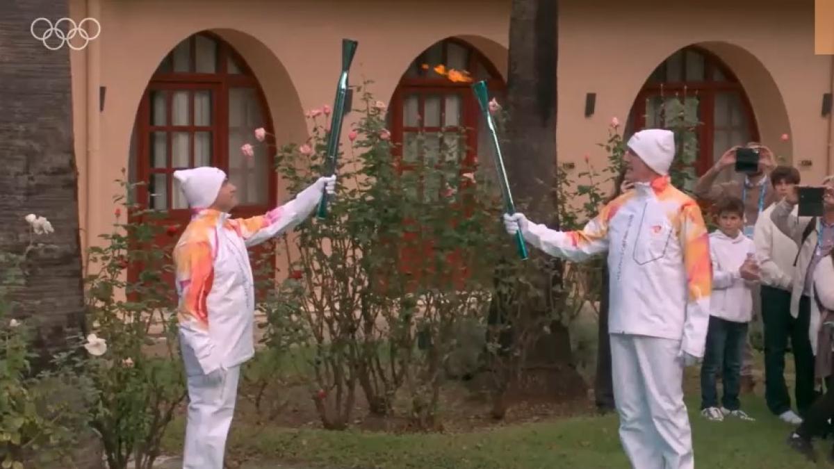 Milano Cortina: accesa a Olimpia la Fiamma dei Giochi. Gaidatzis, bronzo a Parigi 2024, primo tedoforo