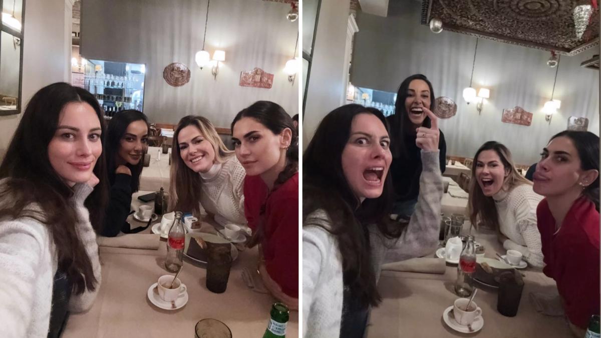 Melissa Satta a cena con le amiche Juliana Moreira e Thais Wiggers: le foto social