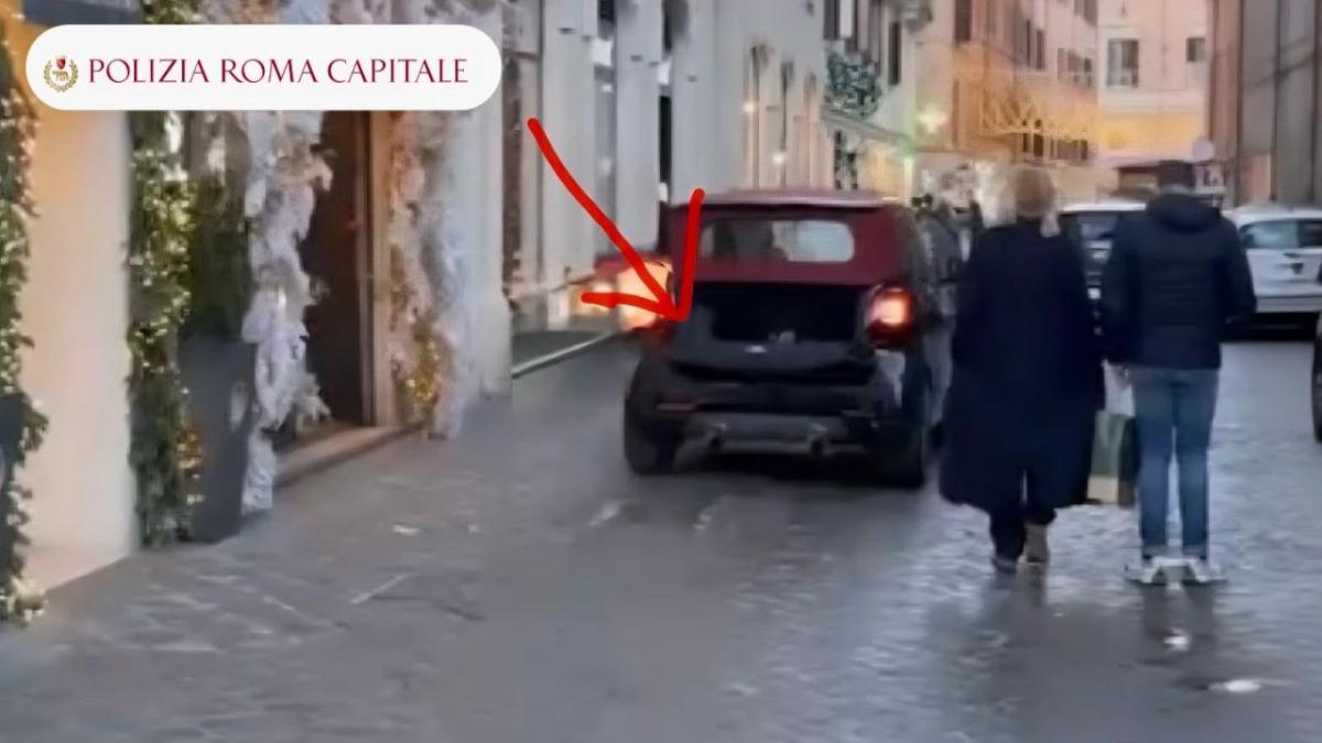 Occulta la targa per eludere un varco Ztl: bloccato dalla polizia locale di Roma Capitale