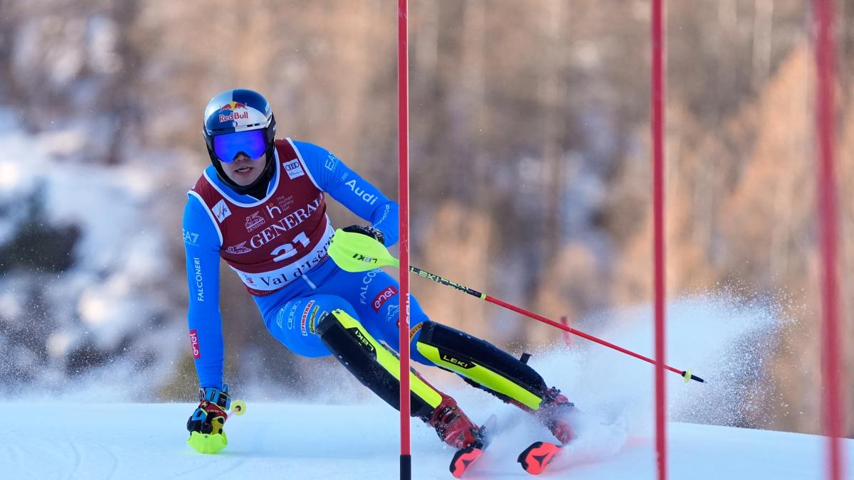 Colpo Vinatzer nello slalom di Val d'Isere: da 25° a 4°. Vince Haugan, Sala settimo