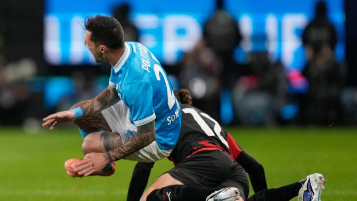 Napoli-Milan, Rabiot da giallo. Maignan su Politano rischia il rosso