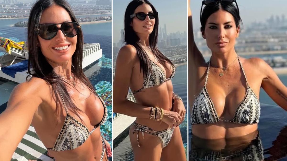 Elisabetta Gregoraci, fuga a Dubai per l'anno nuovo: i selfie in bikini sul rooftop