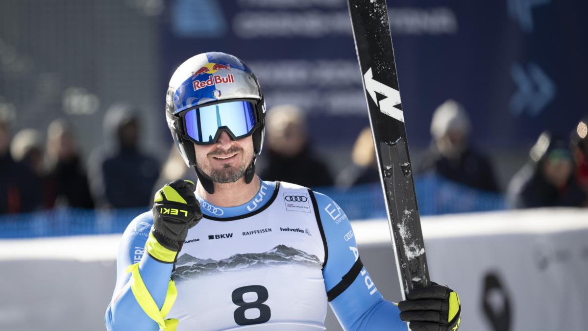 Discesa Crans Montana: Von Allmen passa in testa, poi Paris. Schieder 5°, Franzoni 11°