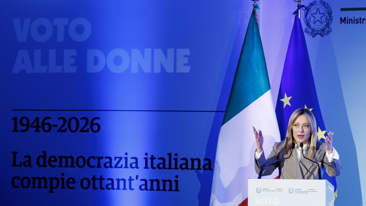 Meloni e Francesca Lollobrigida unite per gli 80 anni del voto alle donne