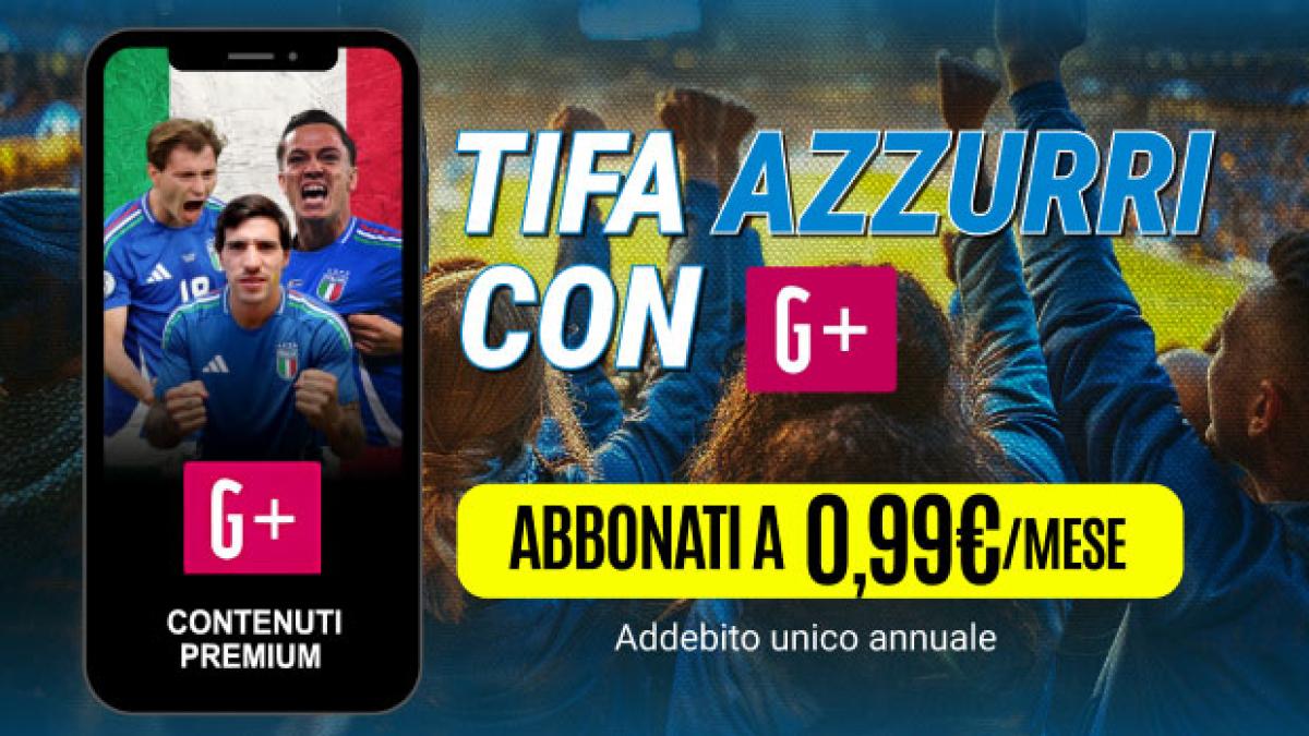 Tifa Azzurri con G+. Promo speciale: un anno di Gazzetta a partire da 0,99 euro al mese