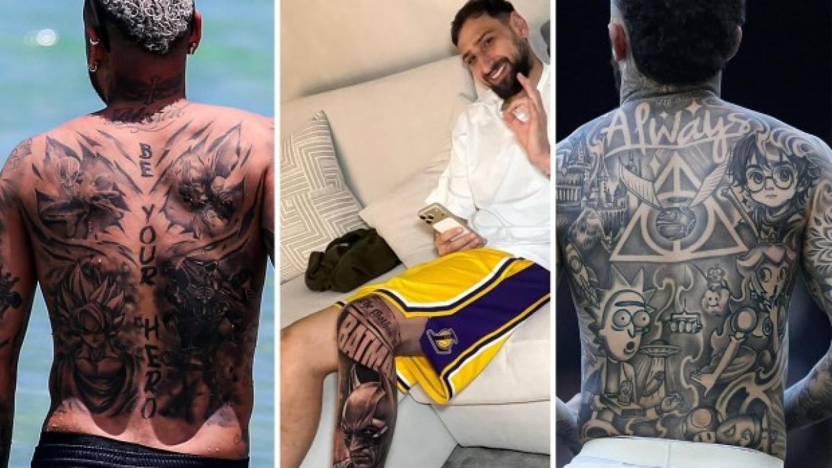 Dal Batman di Gigio alla schiena di Neymar: i supereroi (tatuati) sotto la maglia