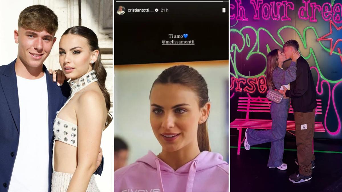 Cristian Totti, la dedica social per la fidanzata Melissa Monti al debutto in tv: "Ti amo"