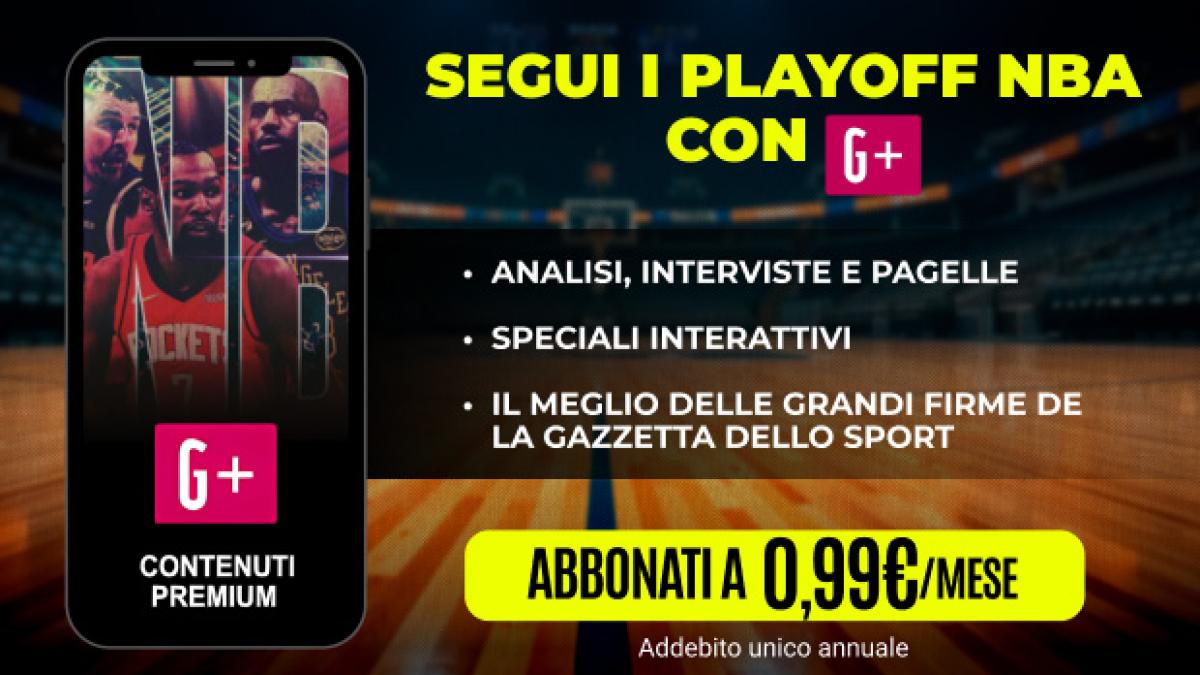 Segui le imprese dei campioni Nba con la promo "playoff Nba": : un anno di G+ a partire da 0,99€/mese