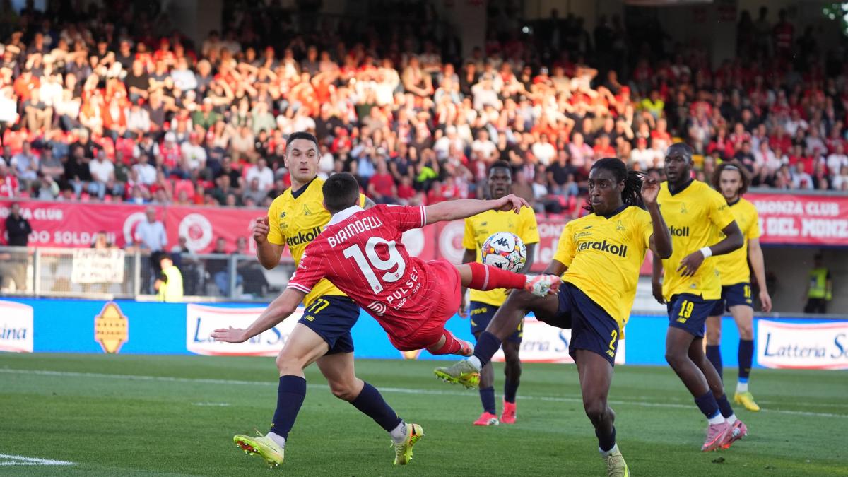 Colpo Monza: l'acrobazia di Birindelli stende il Modena e aggancia il Venezia. Ora Avellino-Bari
