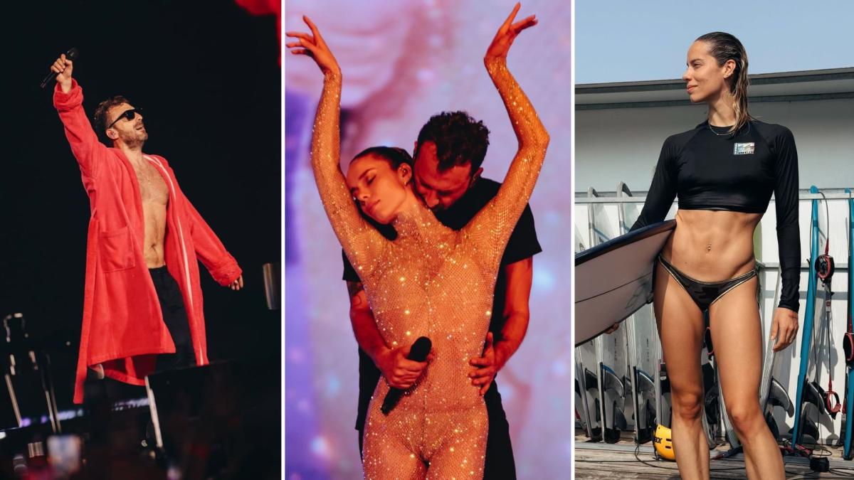 Cesare Cremonini sul palco con la fidanzata Cateri