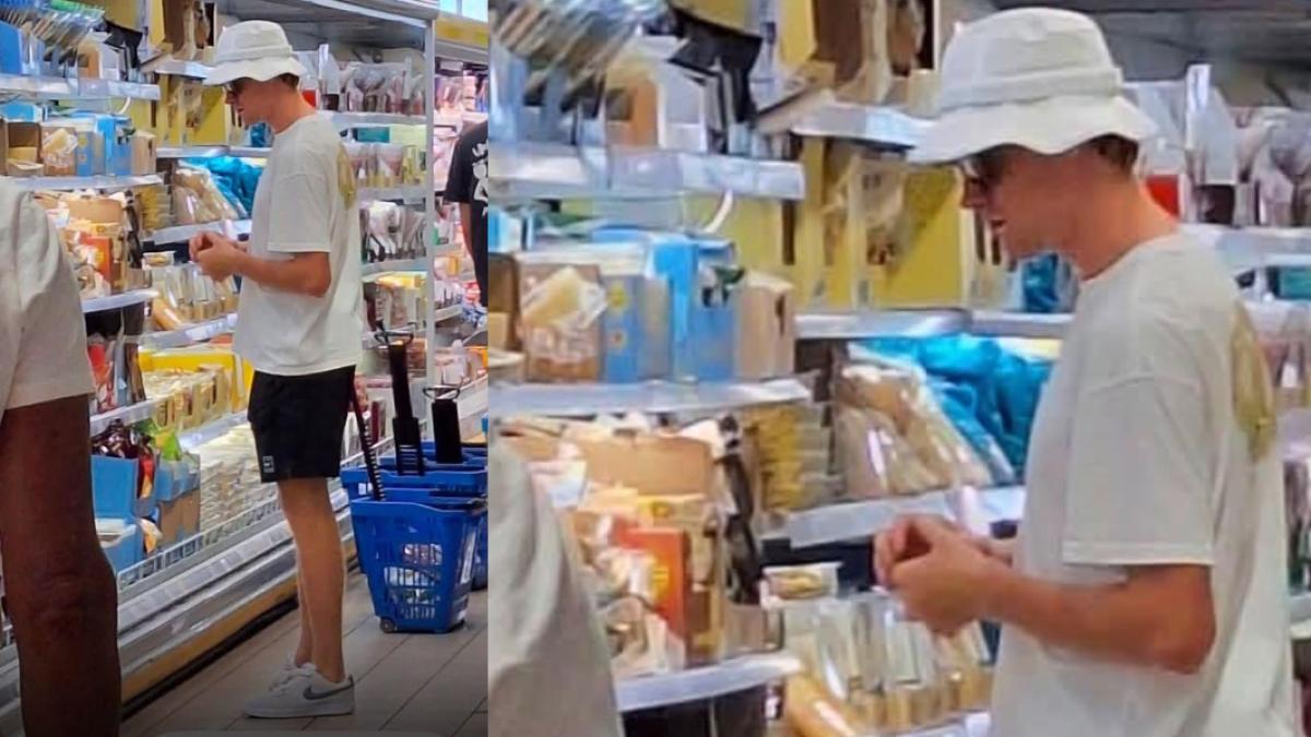Impossibile camuffarsi: ecco Sinner in vacanza che fa la spesa in un supermercato a Palau