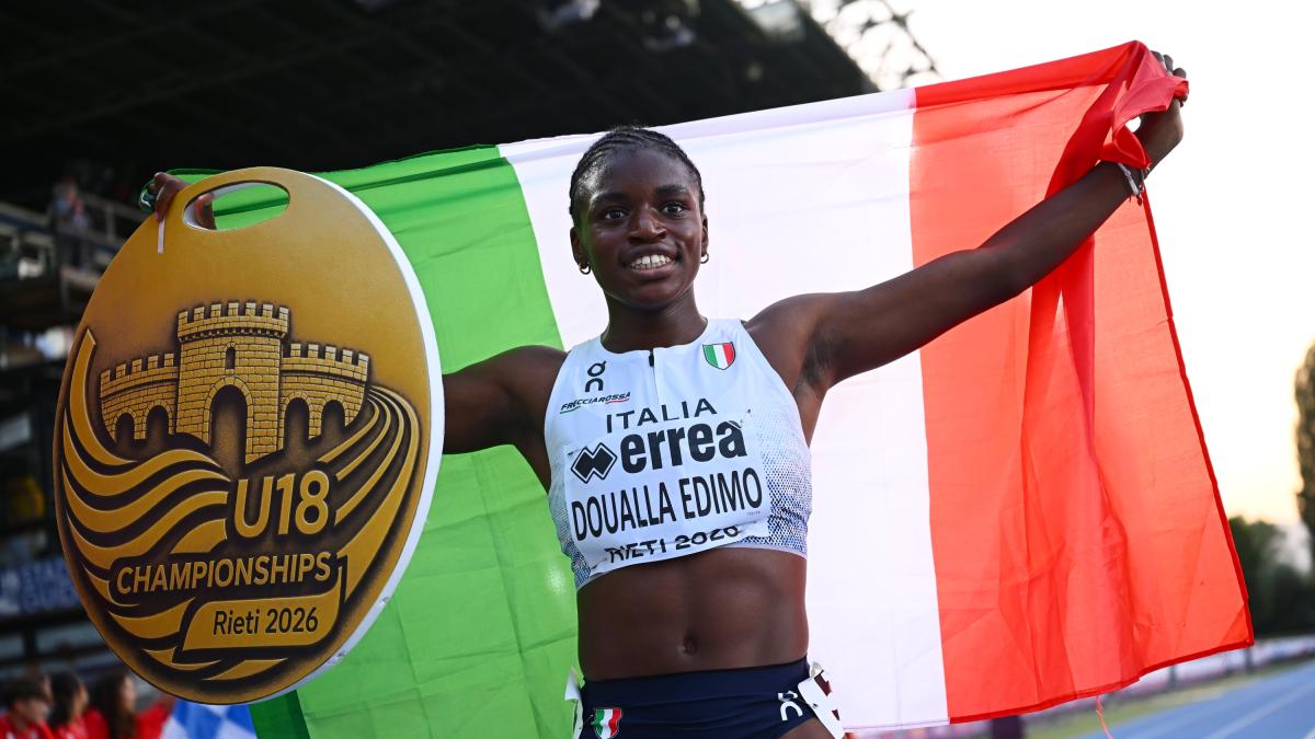 Doualla da impazzire! Oro agli Europei U18 con 11"14 nei 100, è la seconda prestazione italiana di sempre