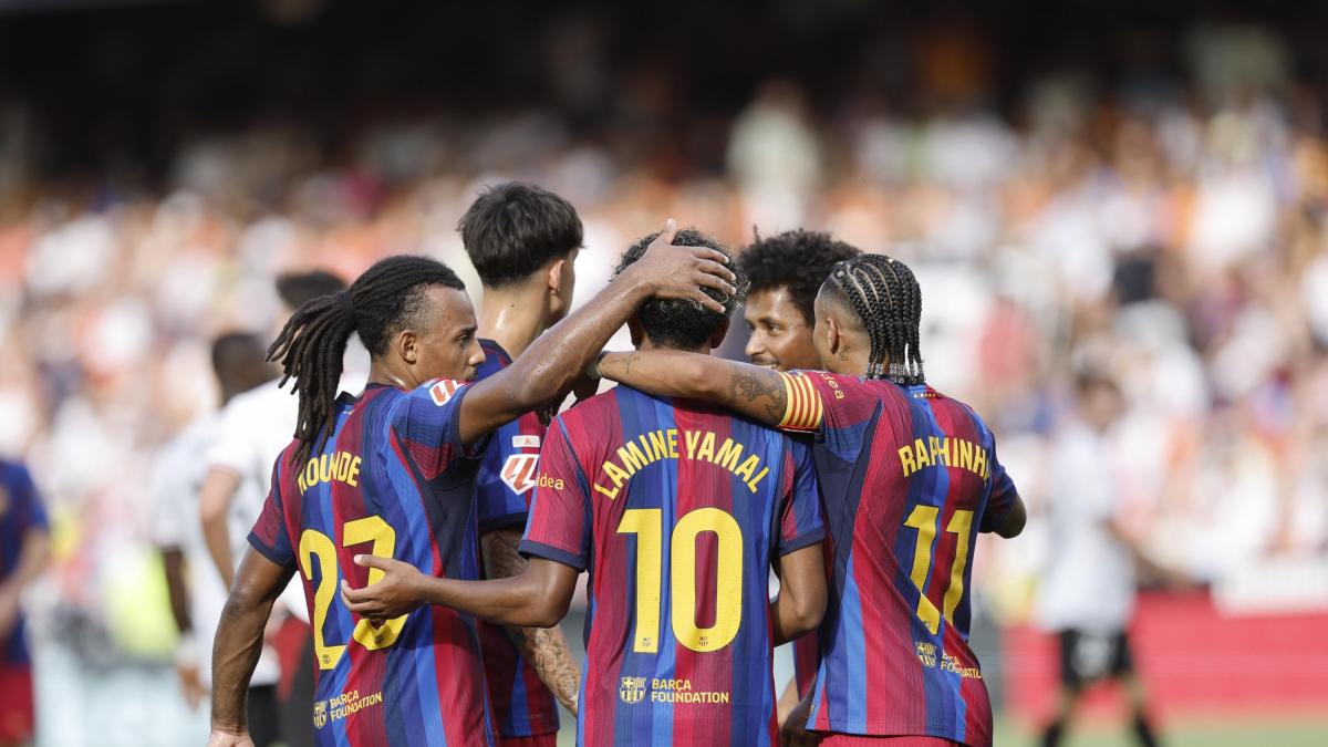 barcellona show cinque gol e il valencia affonda in un mestalla vuoto incontenibili yamal e fermin da Gazzetta.it barcellona show cinque gol e il valencia affonda in un mestalla vuoto incontenibili yamal e fermin