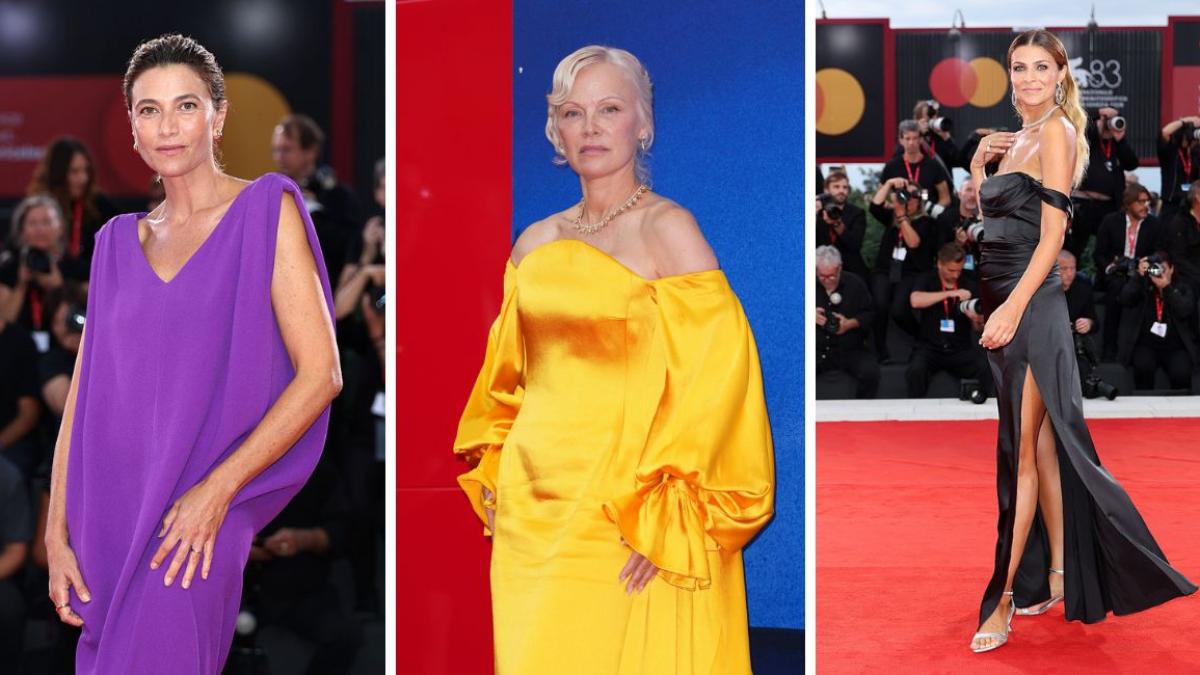 venezia 83 un red carpet colorato pamela anderson in giallo anna foglietta in viola da Gazzetta.it venezia 83 un red carpet colorato pamela anderson in giallo anna foglietta in viola