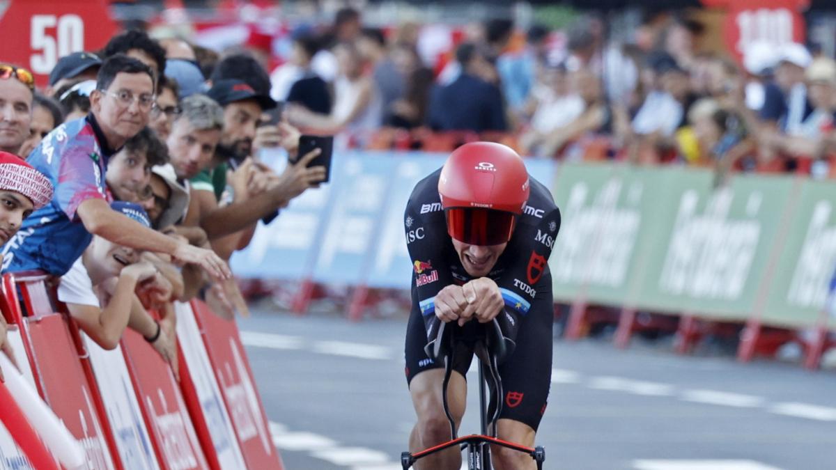 vuelta kung e mas vincono la crono lo svizzero 232 primo la maglia rossa perde solo da 33 da roglic da Gazzetta.it vuelta kung e mas vincono la crono lo svizzero 232 primo la maglia rossa perde solo da 33 da roglic