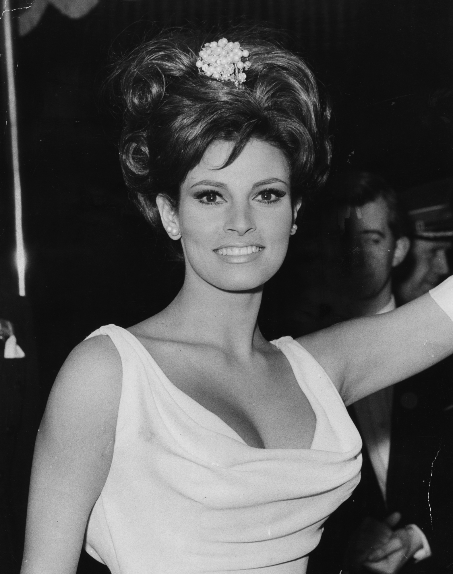 ?FILE - FEBRUARY 15, 2023:  Actress Raquel Welch has died at the age of 82 after a brief illness Actress Raquel Welch attending the Royal Film Performance at the Odeon, Leicester Square, London, March 14th 1966. (Photo by Leonard Burt/Central Press/Getty Images)