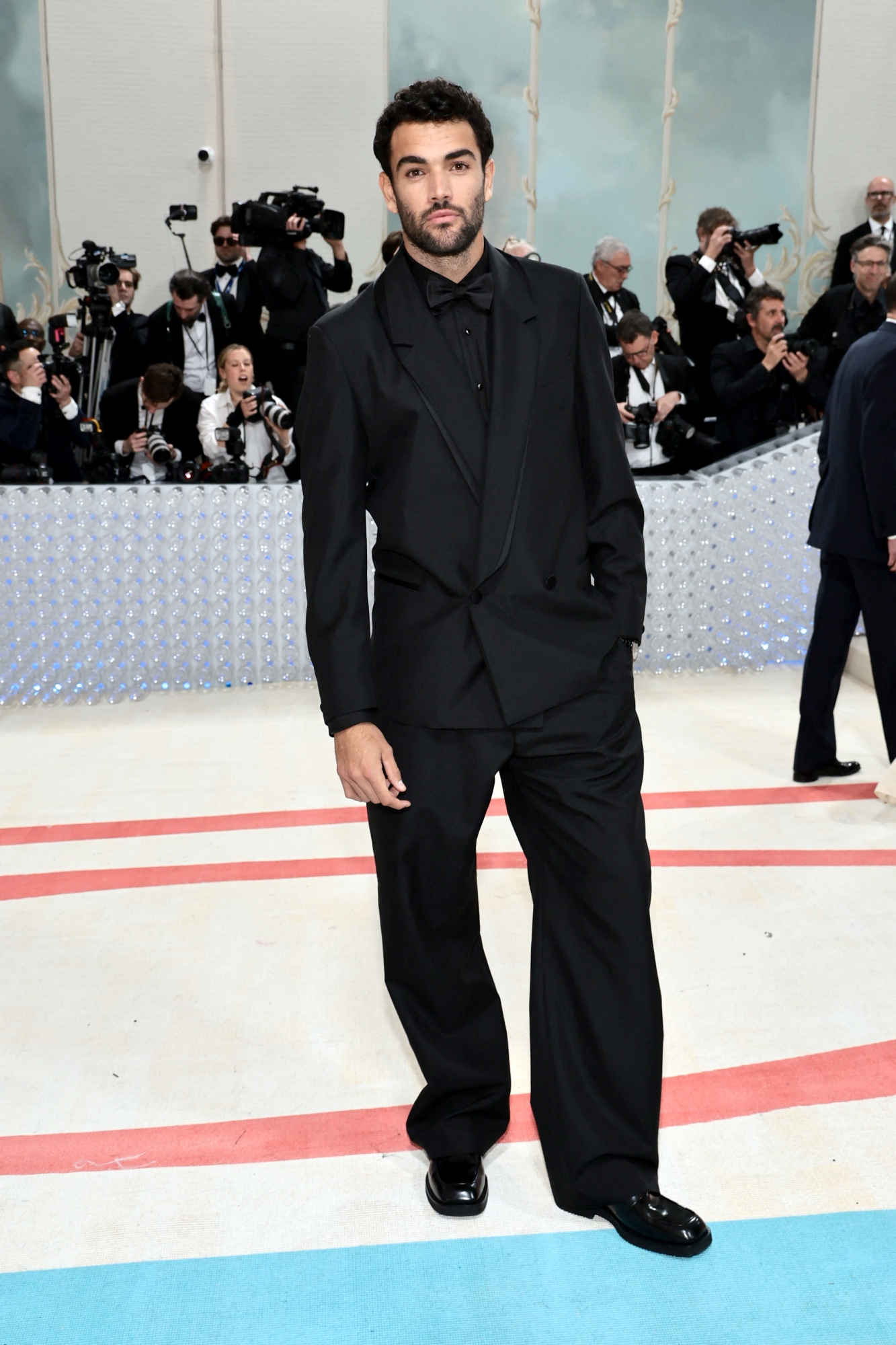 NEW YORK, NEW YORK - MAY 01: Matteo Berrettini attends The 2023 Met Gala Celebrating "Karl Lagerfeld: A Line Of Beauty" at The Metropolitan Museum of Art on May 01, 2023 in New York City.   Jamie McCarthy/Getty Images/AFP (Photo by Jamie McCarthy / GETTY IMAGES NORTH AMERICA / Getty Images via AFP)