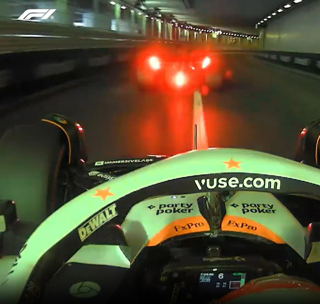 Leclerc ostacola Norris nel tunnel
