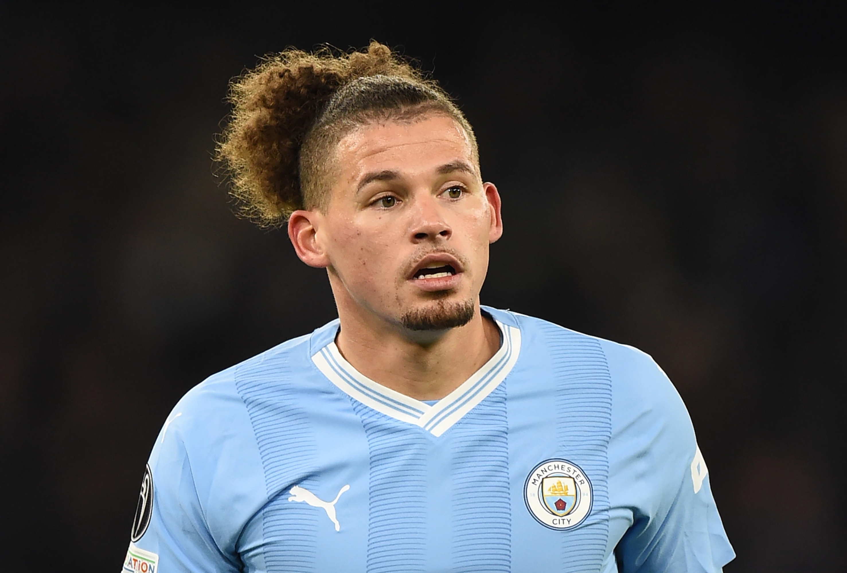 epa10963606 Kalvin Phillips of Manchester City looks on during the UEFA Champions League Group G match between Manchester City and Young Boys Bern in Manchester, Britain, 07 November 2023.  EPA/PETER POWELL