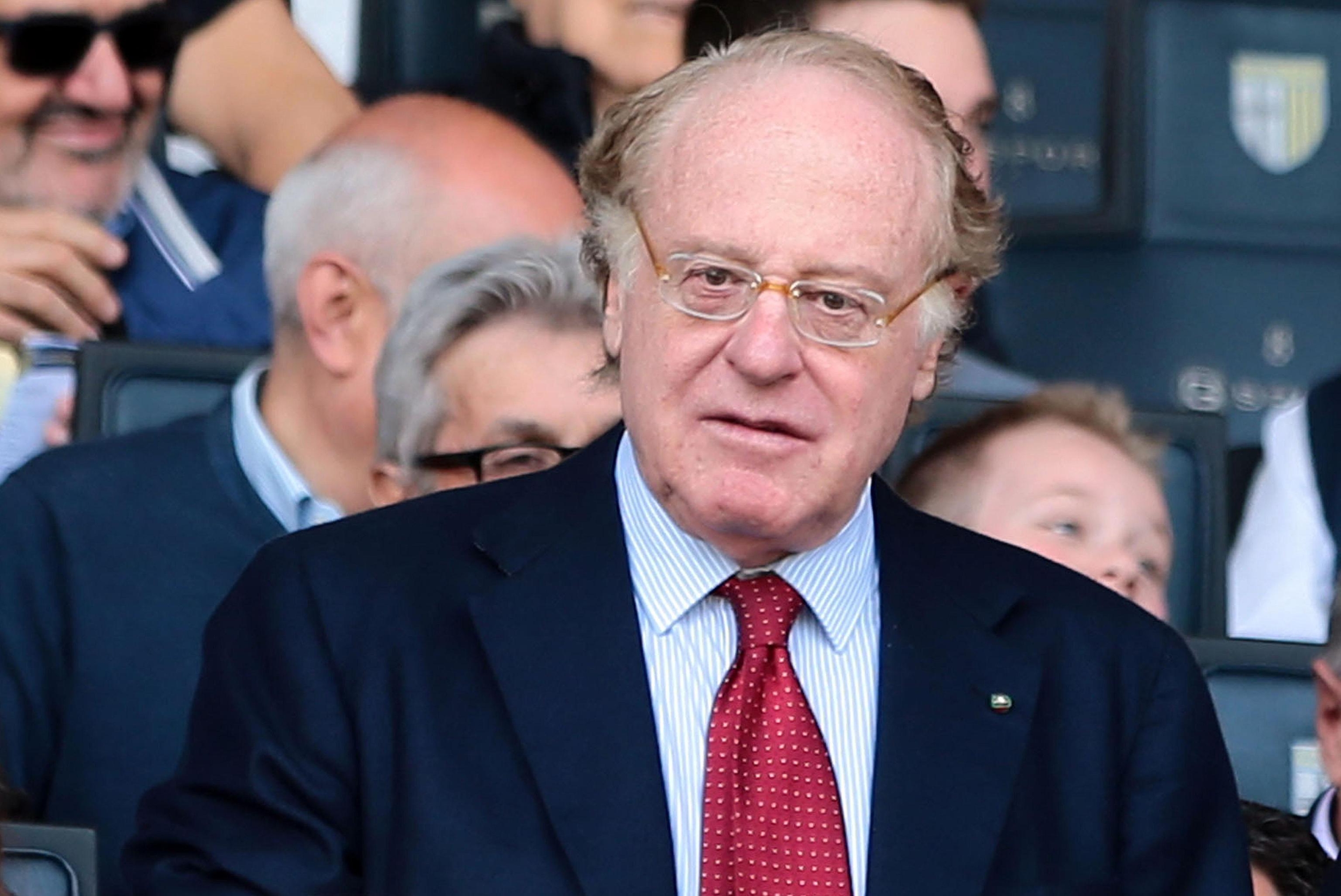 Milan's president Paolo Scaroni looks on prior the Italian Serie A soccer match Parma Calcio1913 vs AC Milan at Ennio Tardini Stadium in Parma,Italy, 20 April 2019.ANSA/ELISABETTA BARACCHI