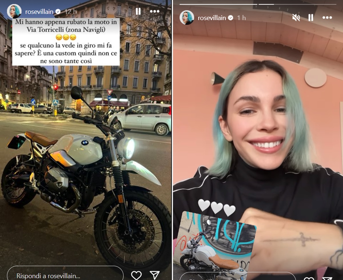 Rose Villain, moto rubata a Milano
