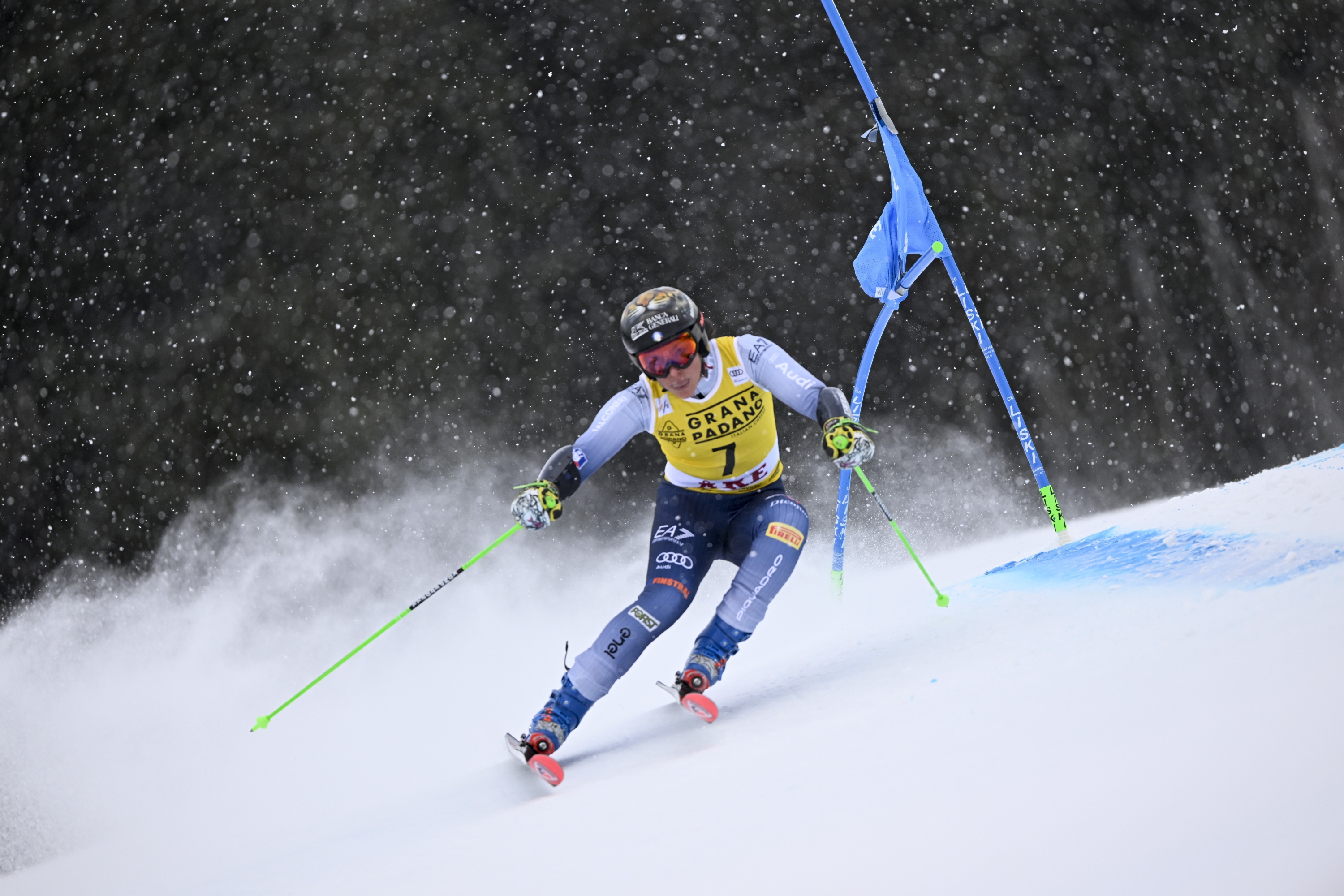 ARE, SWEDEN - MARCH 9: Federica Brignone of Team Italy in action during the Audi FIS Alpine Ski World Cup Women's Giant Slalom on March 9, 2024 in Are, Sweden. (Photo by Jonas Ericsson/Agence Zoom/Getty Images)