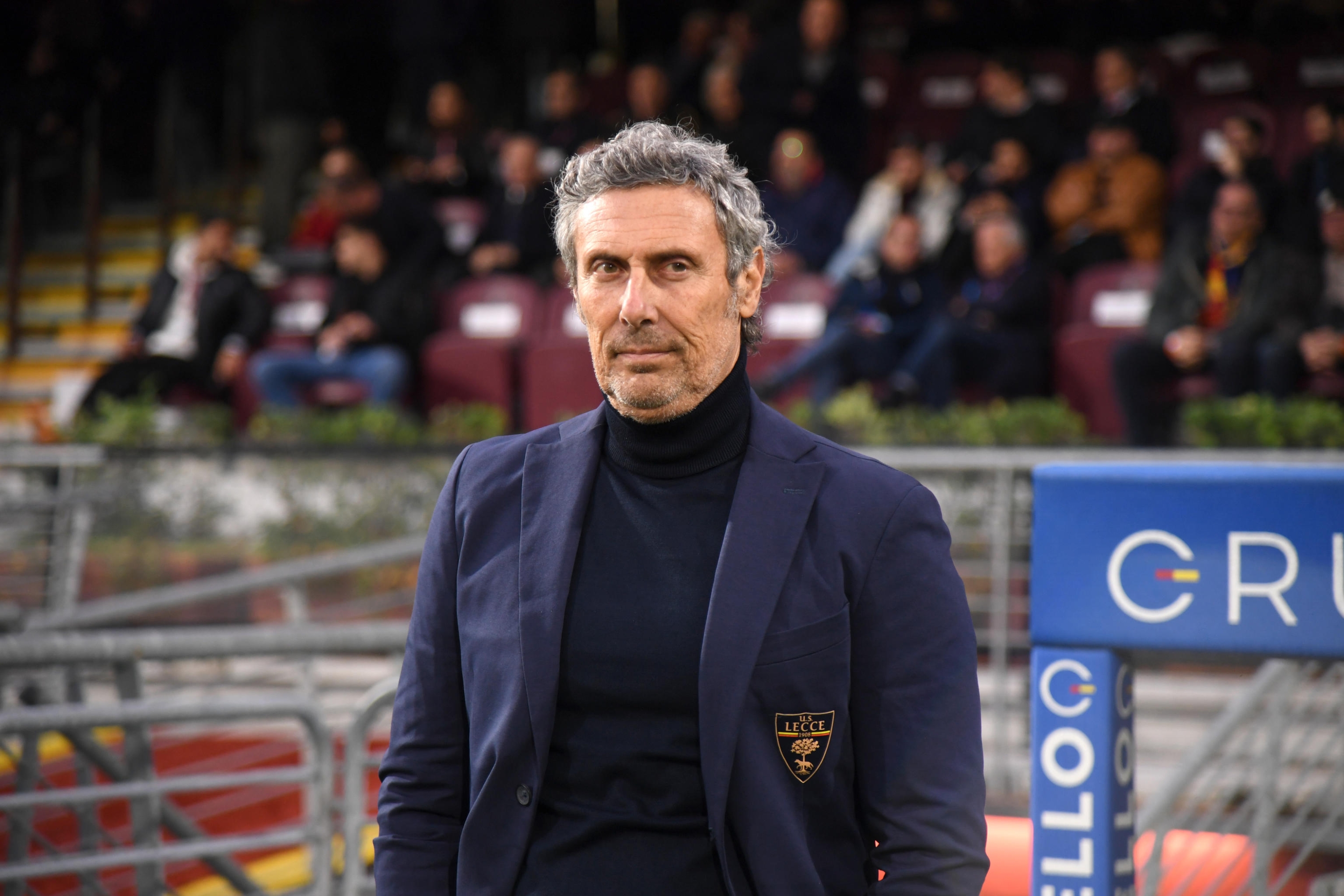 Lecce's coach Luca Gotti looks on prior the Italian Serie A soccer match US Salernitana vs US Lecce at the Arechi stadium in Salerno, Italy, 16 March 2024. ANSA/MASSIMO PICA