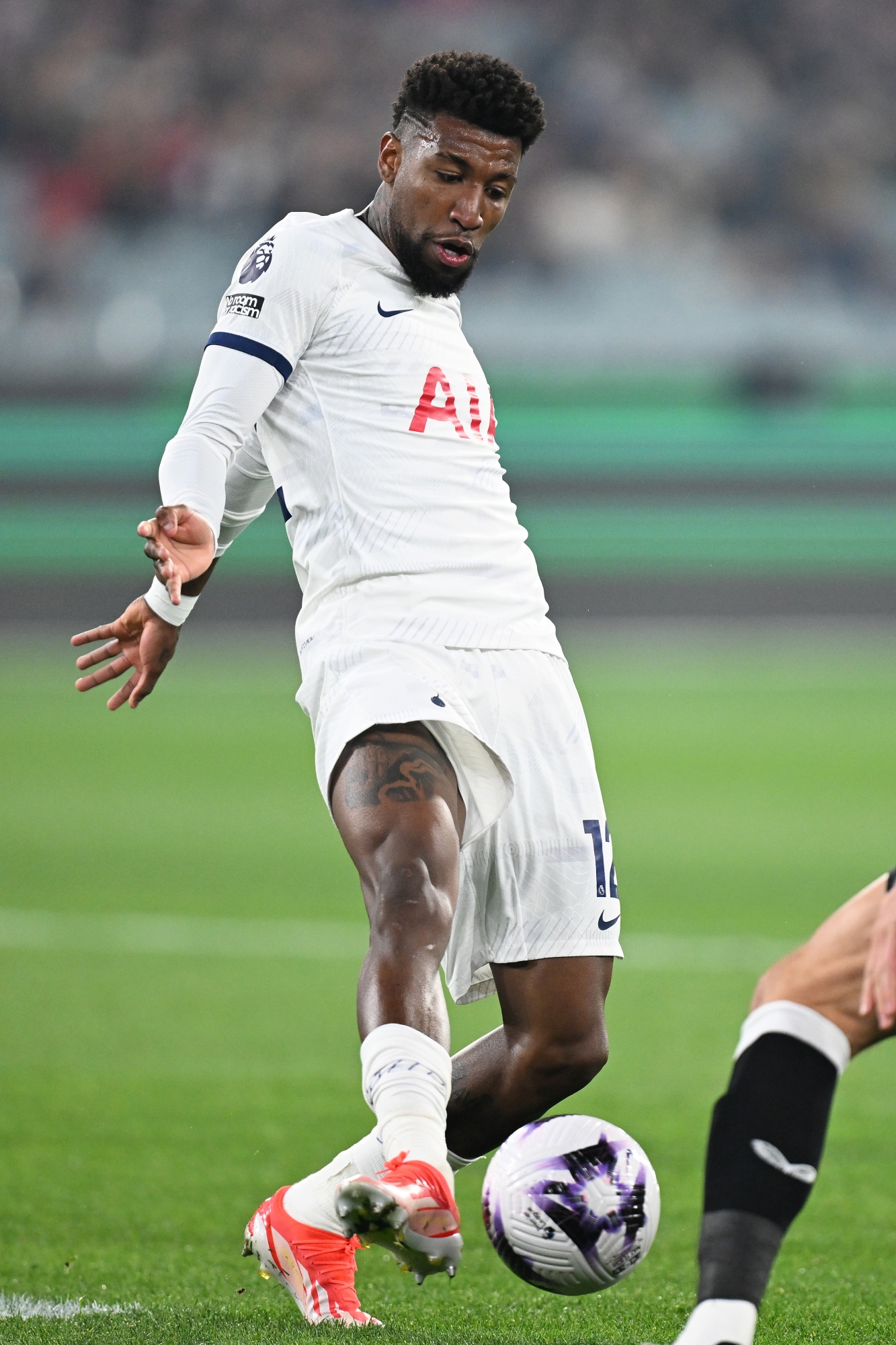 MELBOURNE, AUSTRALIA - MAY 22: Emerson Royal of Tottenham Hotspur in action during the exhibition match between Tottenham Hotspur FC and Newcastle United FC at Melbourne Cricket Ground on May 22, 2024 in Melbourne, Australia. (Photo by Daniel Pockett/Getty Images)