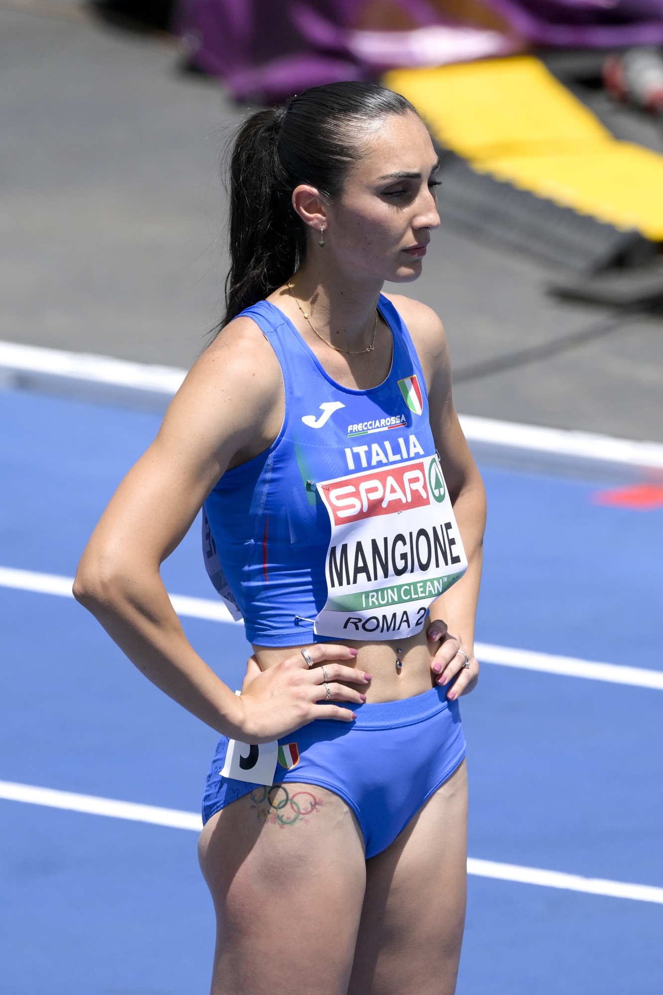 Italy?s Alice Mangione competes 400m Women?s during the 26th edition of Rome 2024 European Athletics Championships at the Olympic Stadium in Rome, Italy - Saturday, June 8, 2024 - Sport, Athletics (Photo by Fabrizio Corradetti/LaPresse)