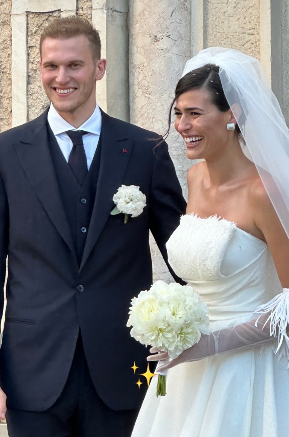 Alice Sabatini e Gabriele Benetti sposi:
