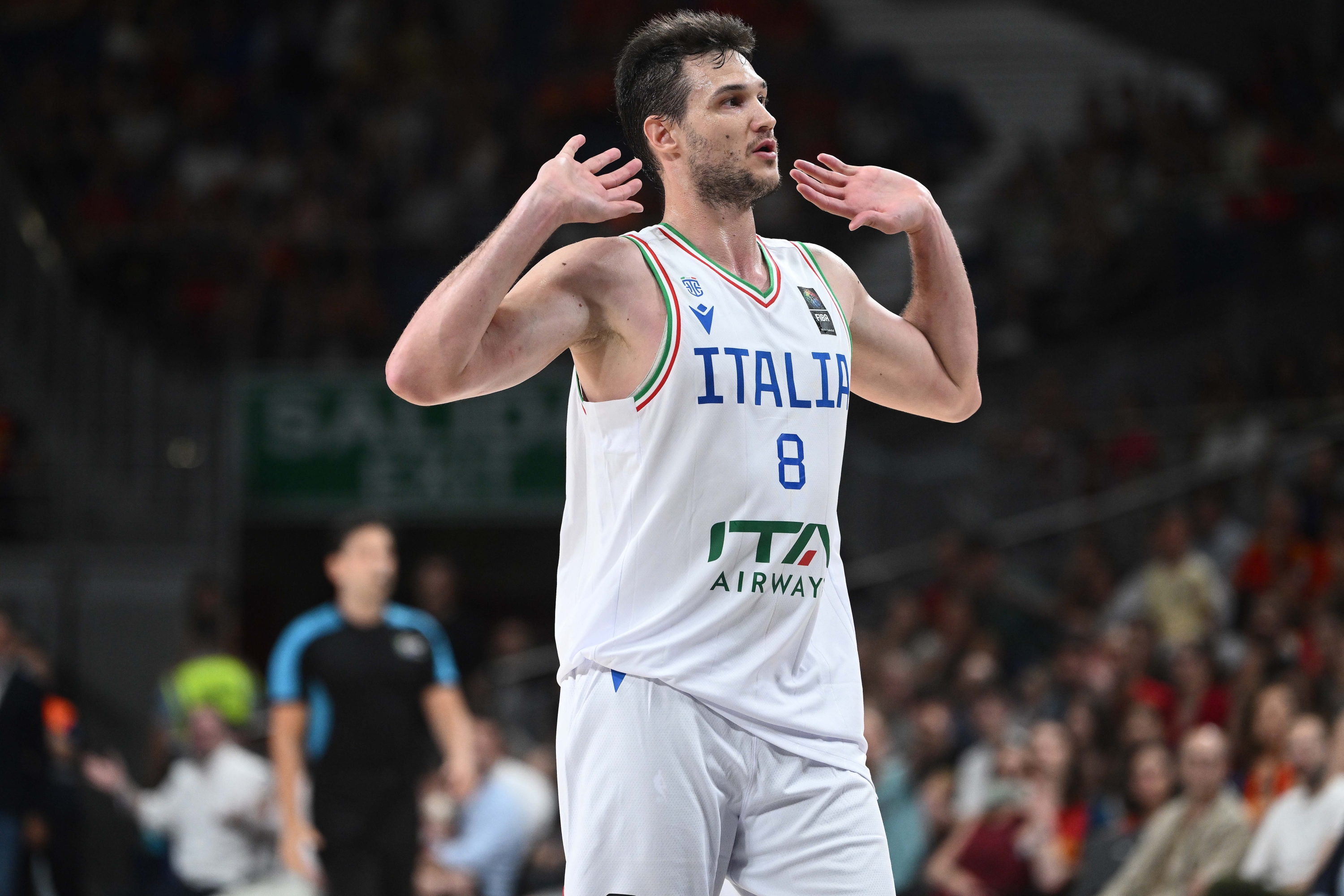 Danilo Gallinari Italiaans senioren nationaal mannenteam - Trentino Vriendschappelijke wedstrijd Italië Spanje - Italië Spanje FIP 2024 Foto M. Ceretti / Ciamillo-Castoria