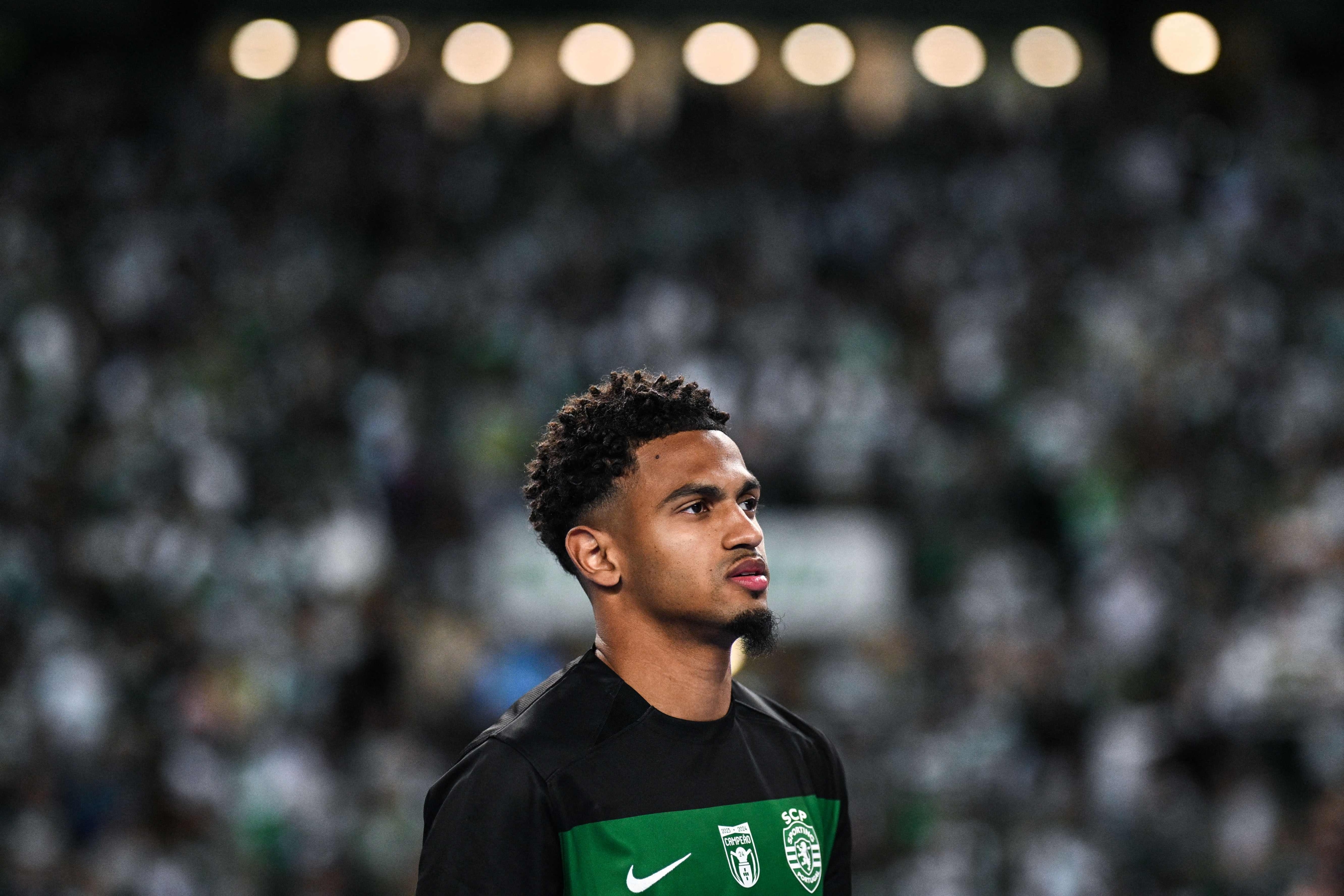 Sporting's English forward #10 Marcus Edwards is pictured after the Portuguese League football match between Sporting CP and GD Chaves at the Jose Alvalade stadium in Lisbon on May 18, 2024. (Photo by PATRICIA DE MELO MOREIRA / AFP)