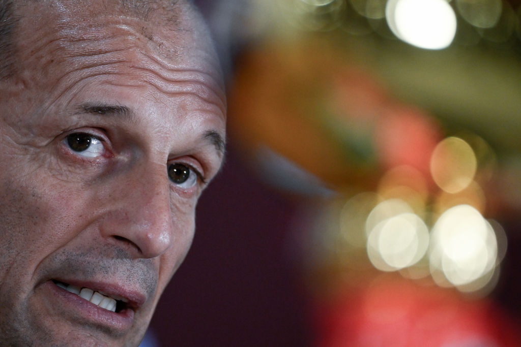 ROME, ITALY - MAY 14: Massimiliano Allegri of Juventus during the Coppa Italia press conference before the match with Atalanta on May 14, 2024 in Rome, Italy.  (Photo by Daniele Badolato - Juventus FC/Juventus FC via Getty Images)