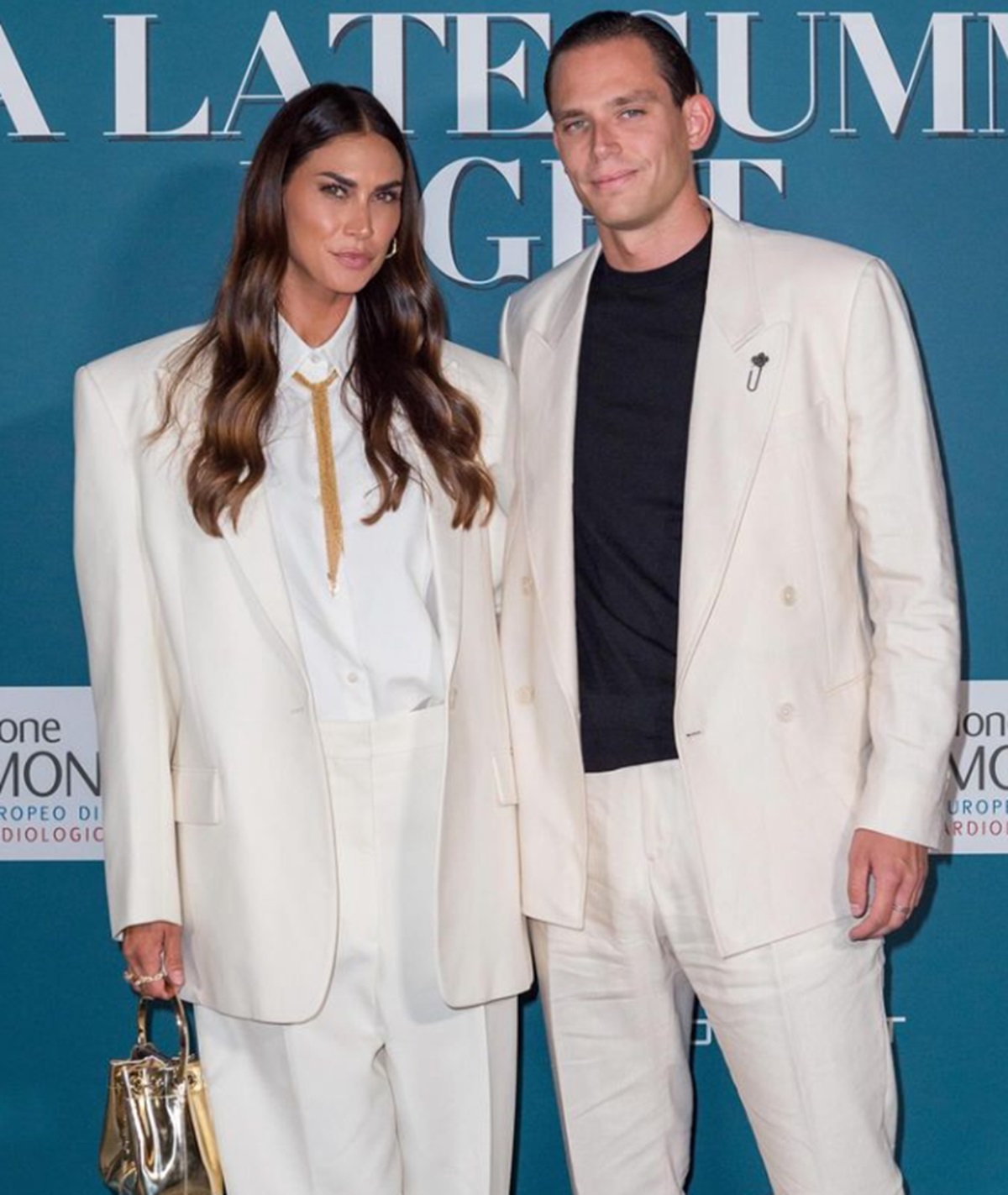 Melissa Satta e Carlo Beretta in bianco