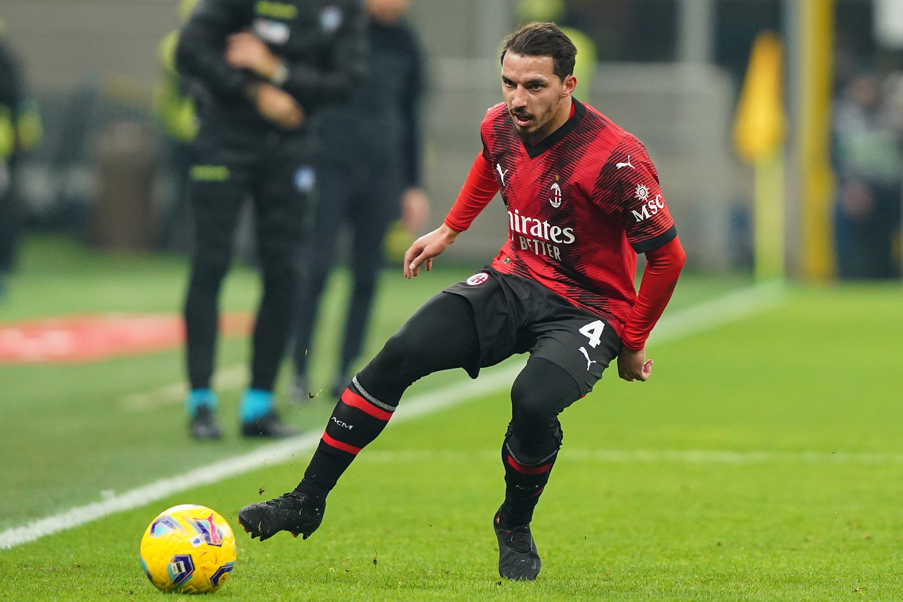 Foto Spada/LaPresse 30 dicembre 2023 - Milano, Italia - sport, calcio - Ac Milan vs Sassuolo   - Campionato italiano di calcio Serie A TIM 2023/2024 - Stadio San Siro. Nella foto: Ismael Bennacer (AC Milan);December 30  , 2023 Milan, Italy - sport, calcio -  Ac Milan vs Sassuolo  - Italian Serie A Football Championship 2023/2024 - San Siro Stadium. In the pic: z4z