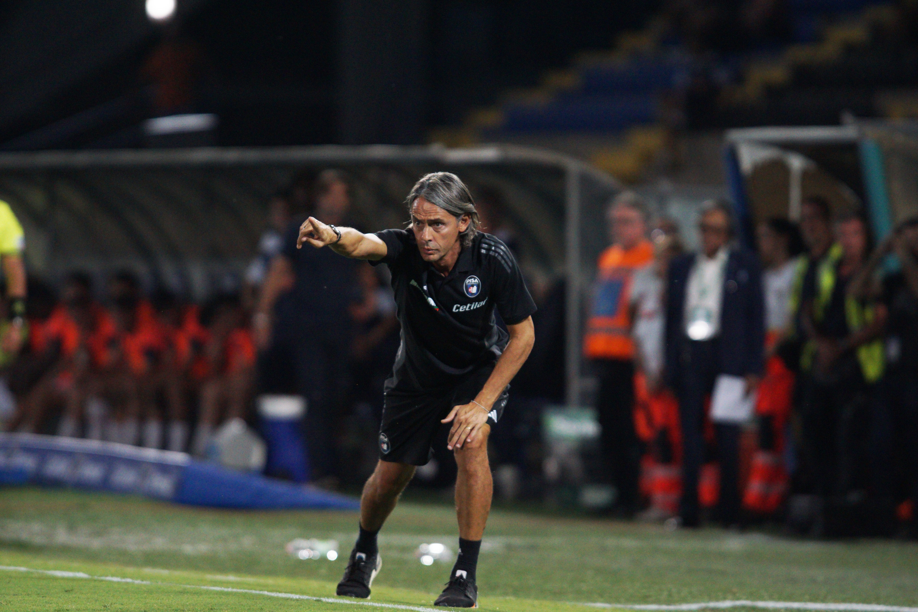 Filippo Inzaghi, allenatore Pisa durante la partita tra Pisa e Reggiana del Campionato italiano di calcio SerieB BKT 2024/2025 - Stadio  Romeo Anconetani-Cetilar Arena Pisa, Italia - 31 Agosto 2024 - Sport (foto di Alessandro La Rocca/LaPresse)