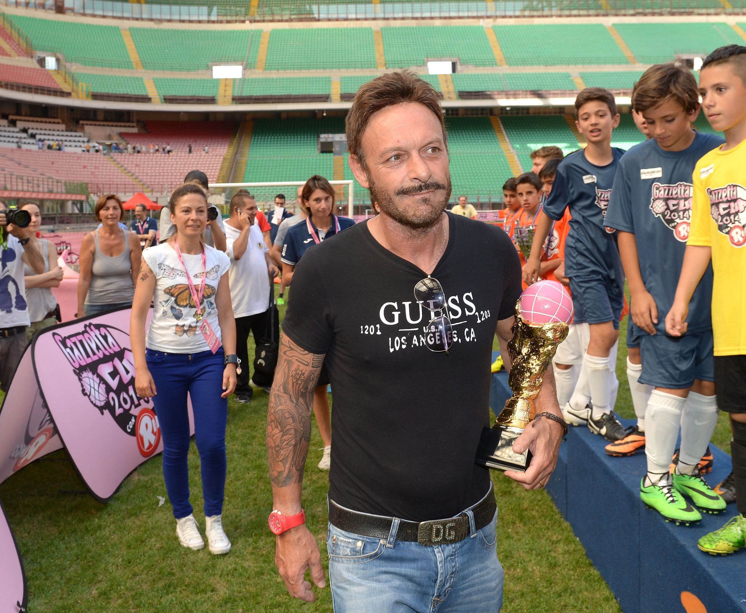 MILANO 13.06.2014 STADIO MEAZZA/GAZZETTA CUP 2014/SPORT/CALCIO/ATTENZIONE NO SPORTWEEK SENZA IL CONSENSO DELL'AUTORE/ph Fabio Bozzani/Nella foto PREMIAZIONI - GAZZETTA CUP 2014 - fotografo: FABIO BOZZANI