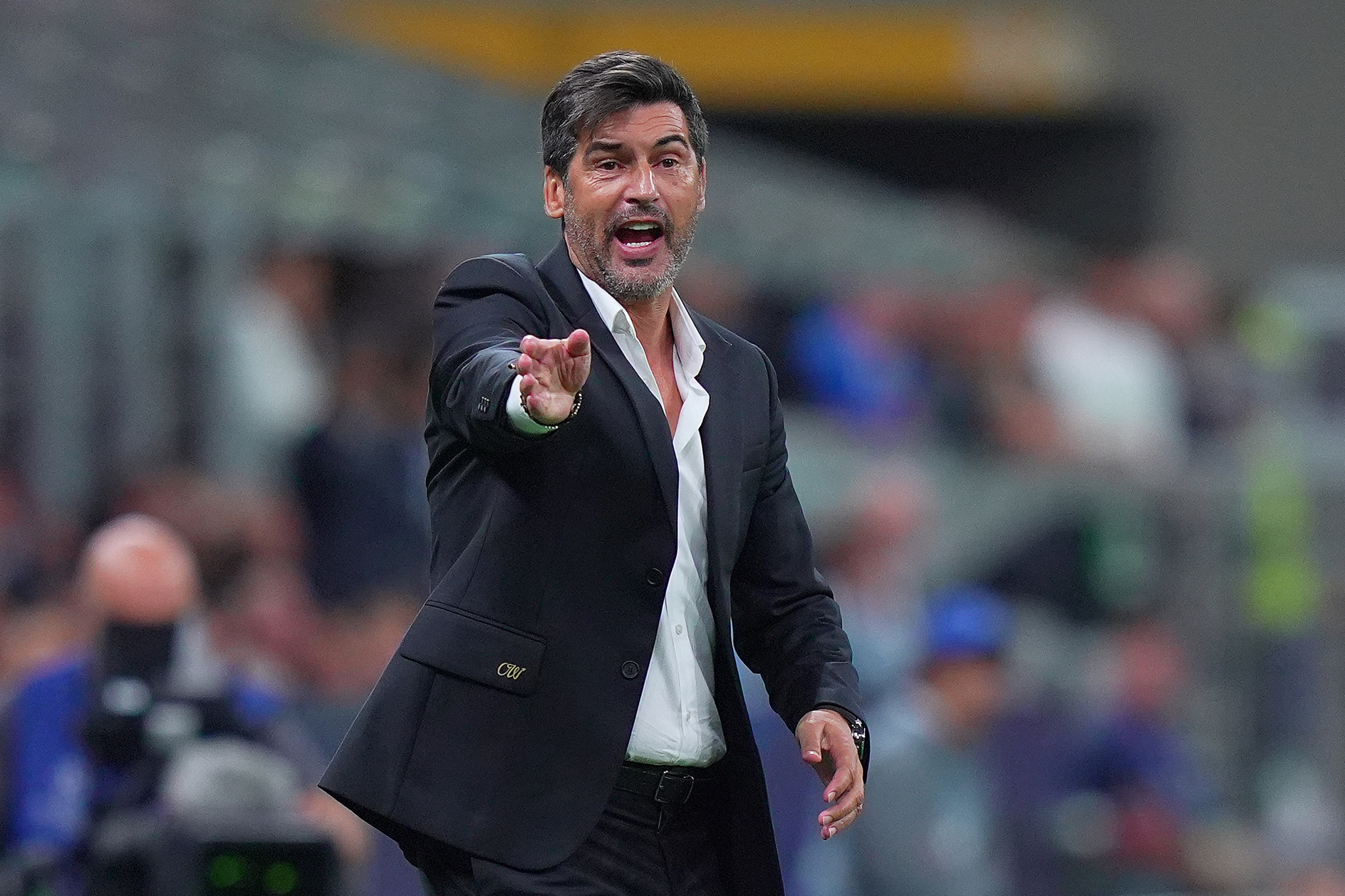 AC Milan?s head coach Paulo Fonseca  during the Uefa Champions League soccer match between Milan and Liverpool at the San Siro Stadium in Milan, north Italy -Tuesday , September 17 2024. Sport - Soccer . (Photo by Spada/LaPresse)