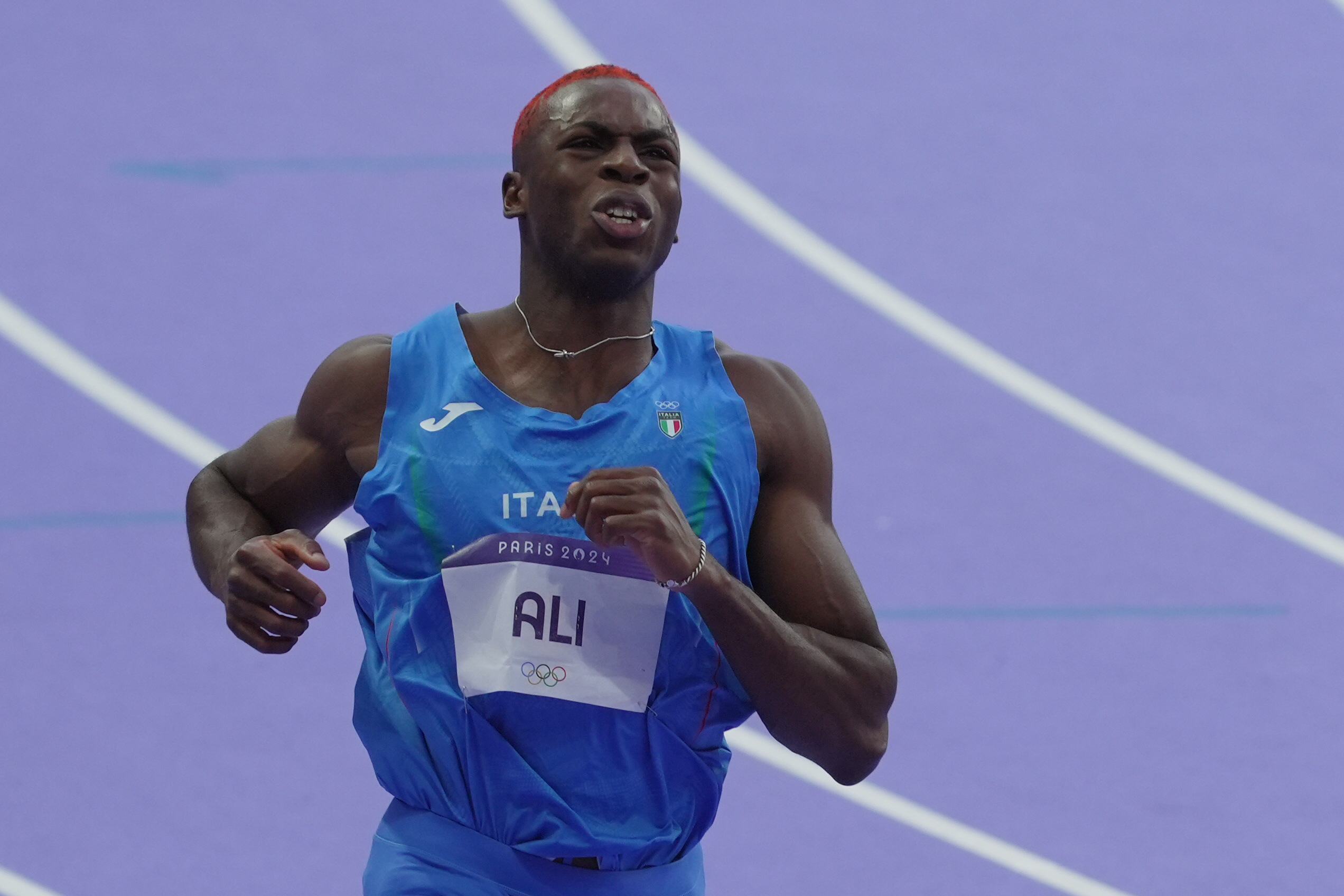 Ali Chituru during  Men's 100 meters  Semi-Finals of athletics at the 2024 Summer Olympics, Sunday  , August 4 , 2024  in Paris, France. (Photo by Spada/LaPresse)